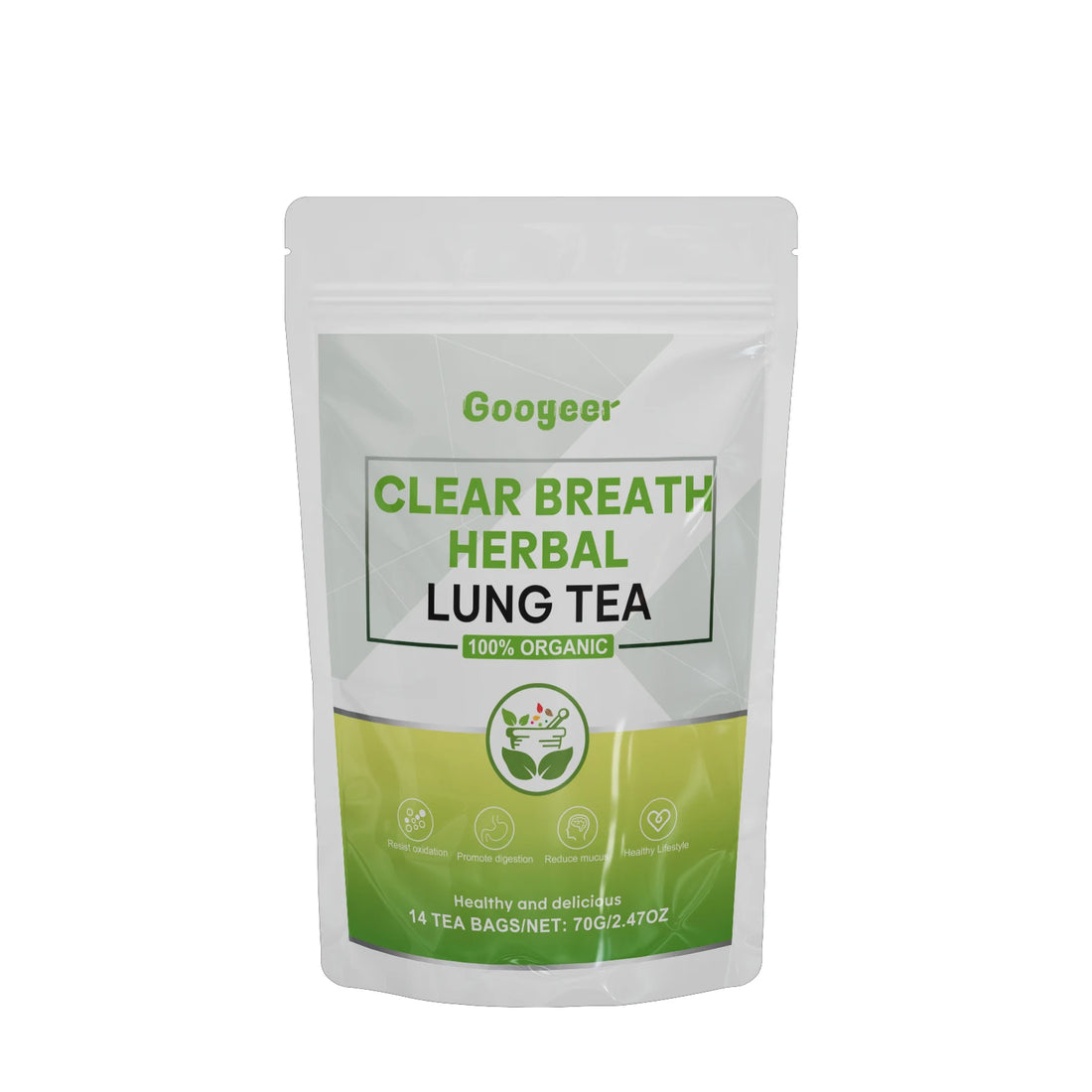 Googeer 14pcs Clear Breathing Herbal Tea Cleanse Detox For Lungs Liver Repair Body Metabolism Dietary Supplement Herbal Tea