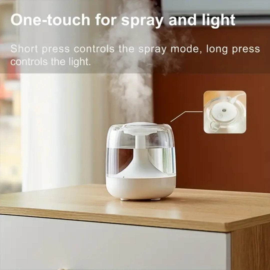 Ultrasonic Cool Mist Humidifier 21.98oz, USB Powered, Essential Oil Compatible, 7 Color Night Light, 2 Spray Modes, ABS Material