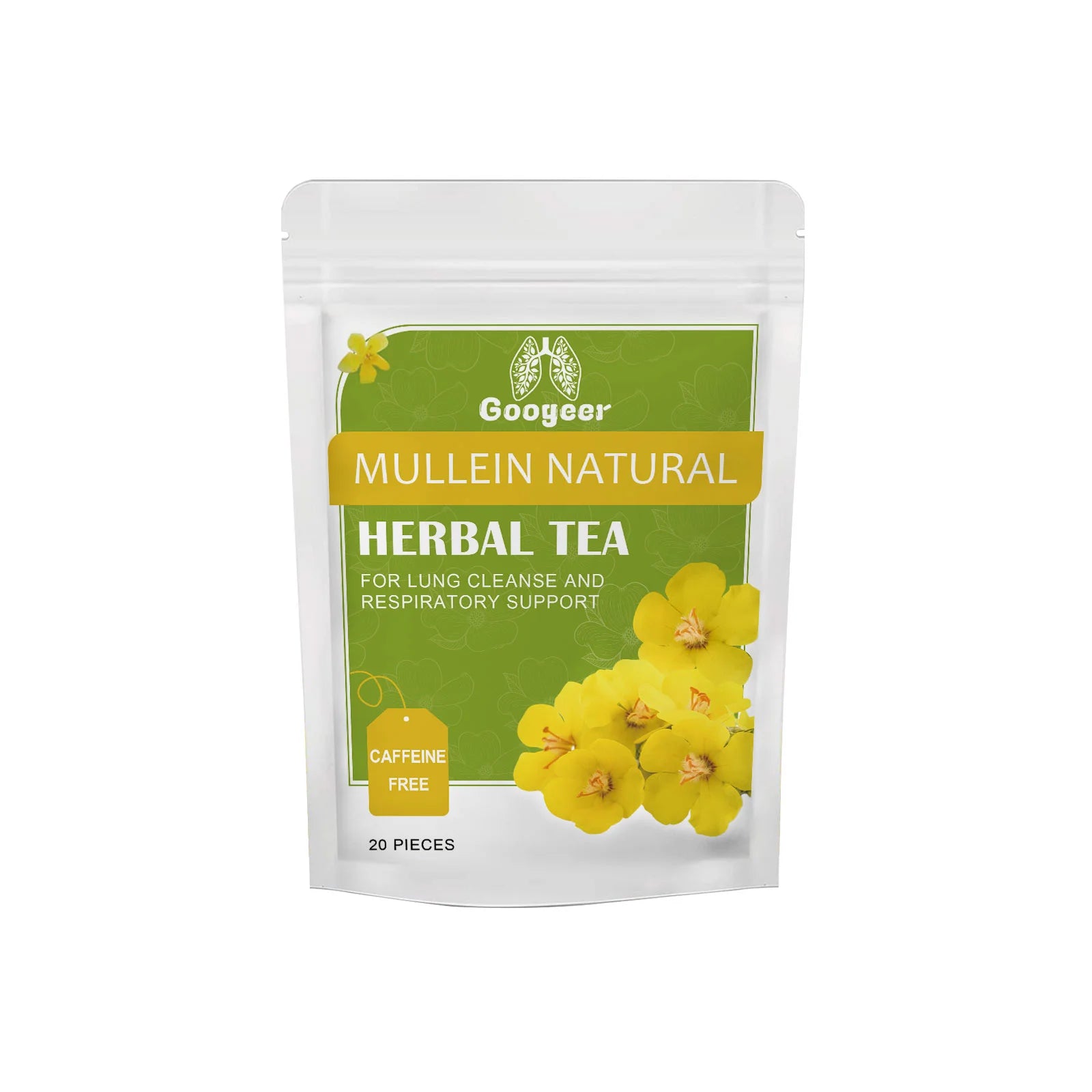 Googeer 20pcs Herbal Tea For Lung Cleansing Liver Detox Supplement Support Lung Health Light Fresh Taste Repair Herbal Tea