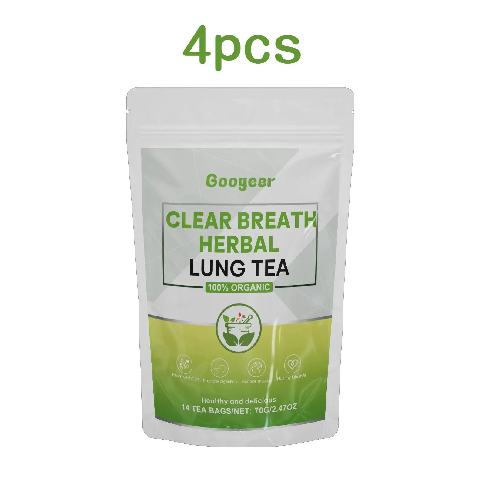 Googeer 14pcs Clear Breathing Herbal Tea Cleanse Detox For Lungs Liver Repair Body Metabolism Dietary Supplement Herbal Tea