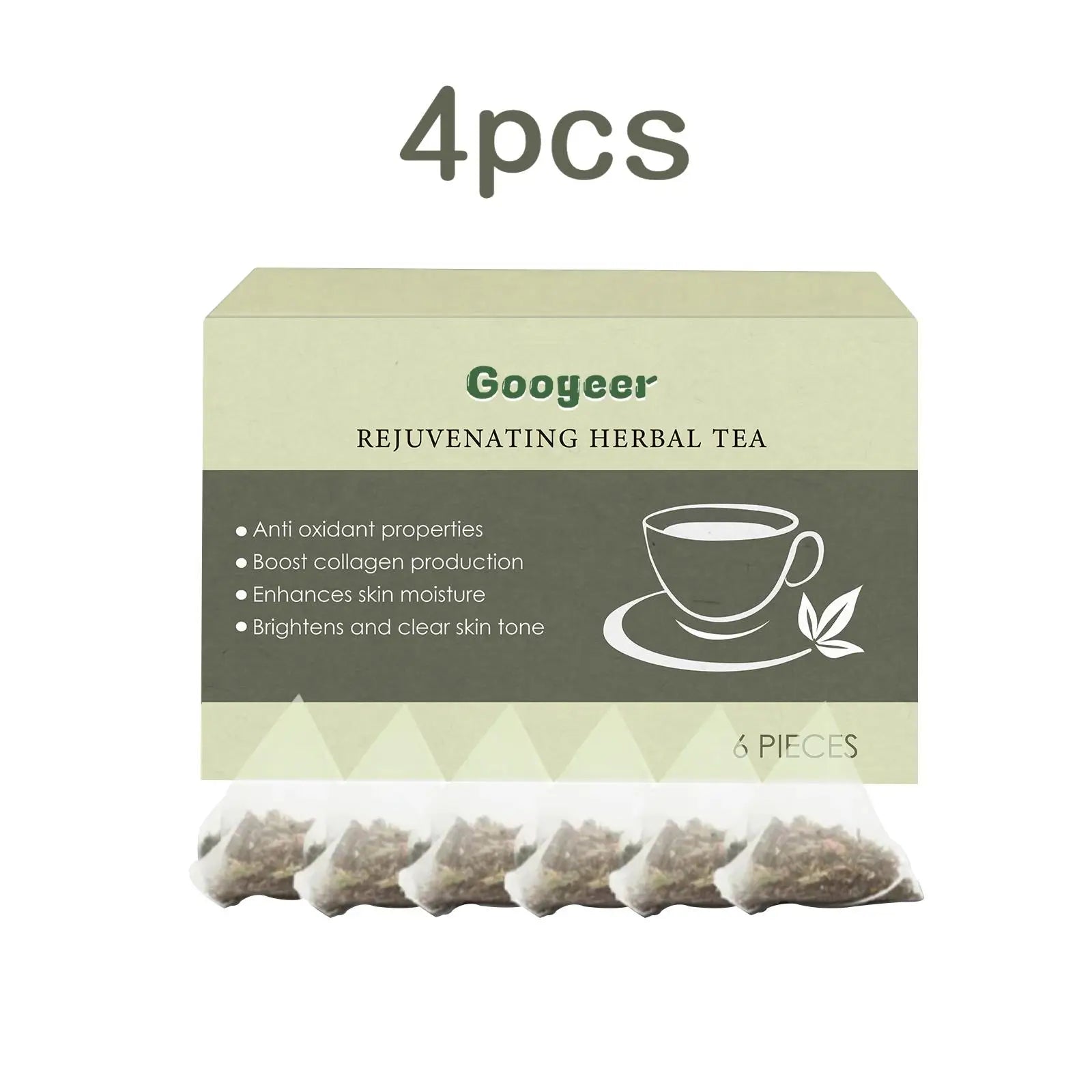Googeer 6pcs Detox Herbal Tea Support Energy Health Slimming Body Repair Body Fat Metabolism Weight Loss Body Detoxifying Tea