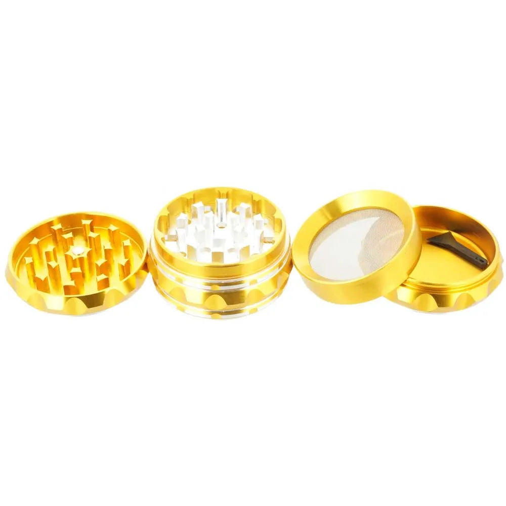 Viking Axe 2.5" Herb Spice Crusher Smoke Tobacco Aluminum Grinder Large Storage W/ Gift Box Gold Color