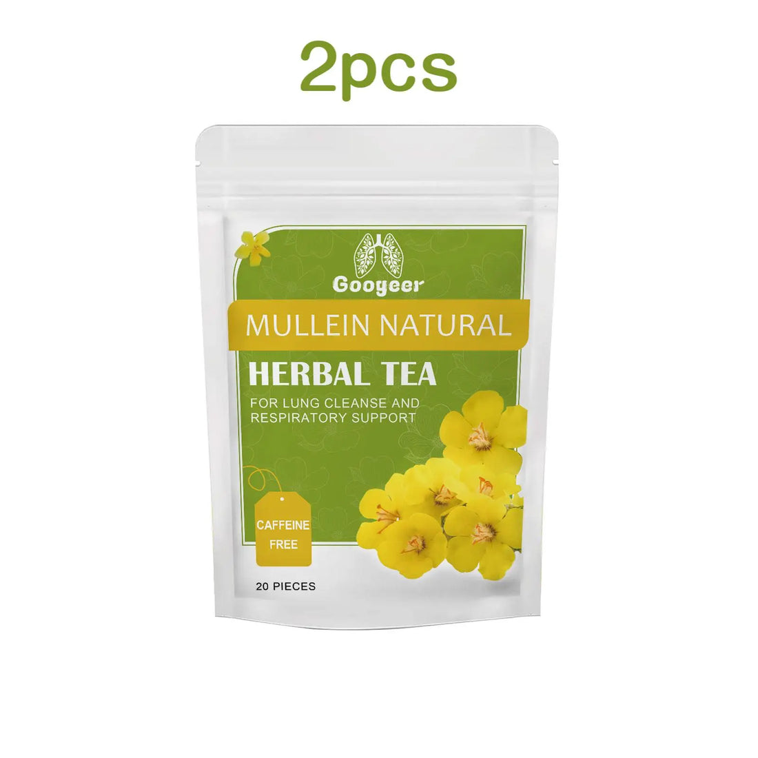 Googeer 20pcs Herbal Tea For Lung Cleansing Liver Detox Supplement Support Lung Health Light Fresh Taste Repair Herbal Tea