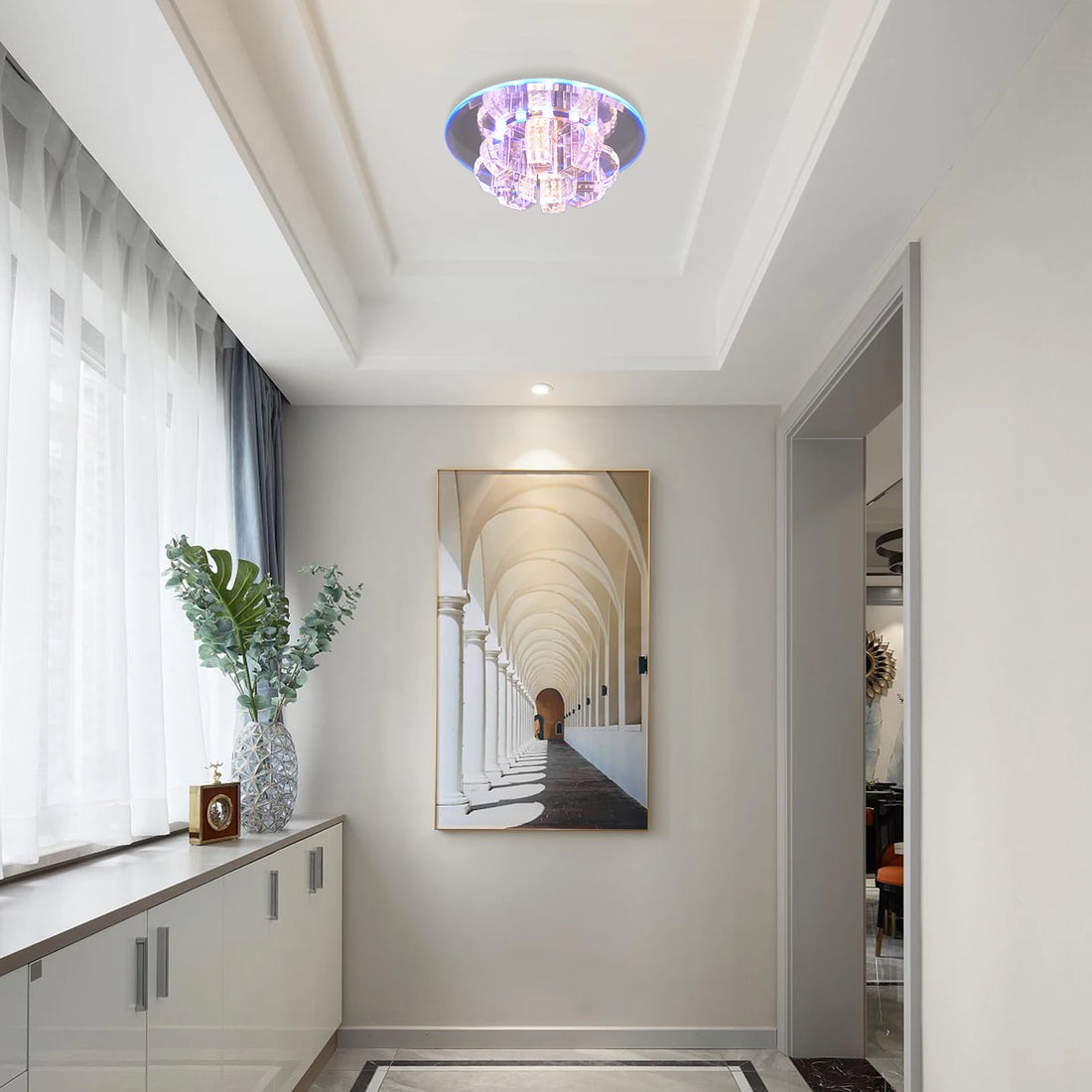 LED Crystal Ceiling Lamp Living Room Bedroom Chandelier Light Indoor Lighting Home Decorative Lamp
