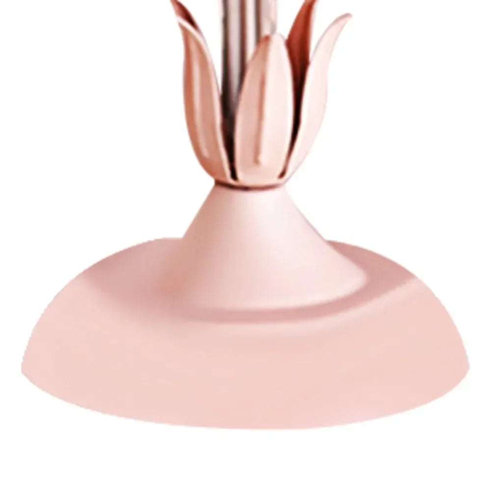 Bymaocar Pink Flower Desk Light LED Table 110V Fashional Lamp Indoor Lighting E27 Home Decor W/ Glass Lampshade for Bedroom Desk