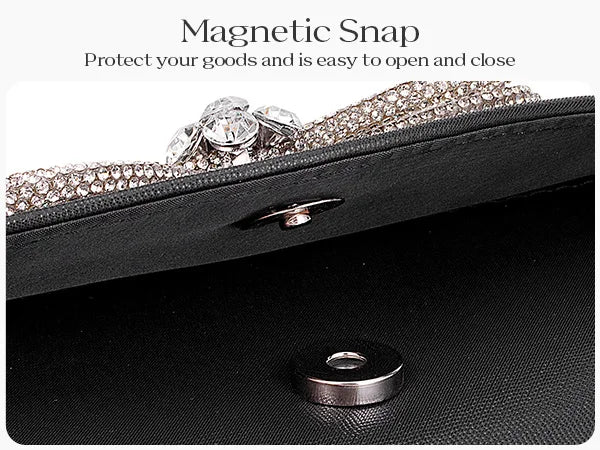 Free shipping!!!PU Leather & Polyester Easy Matching Clutch BagLovely Jewelry with chain & with rhinestone bowknot pattern