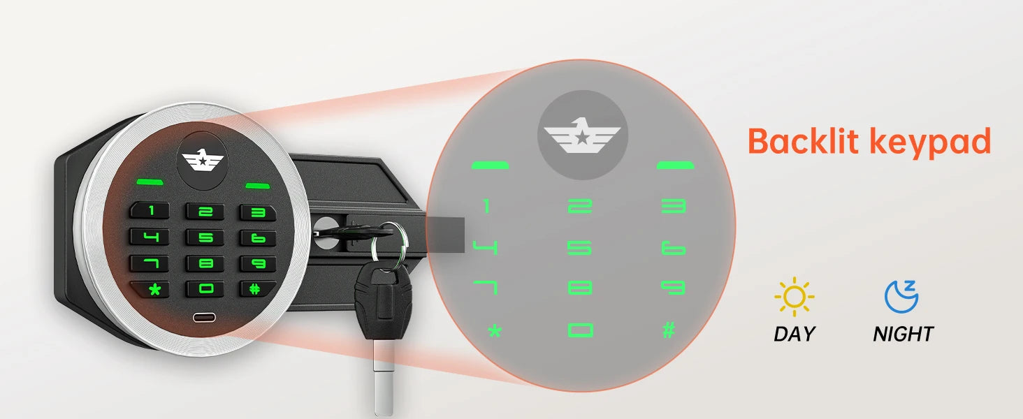 Kavey 6.5 Cub Large Safe with Depository Drop Slot, Digital Keypad & Dual Alarm, Home Safe for Documents Cash, Jewelry