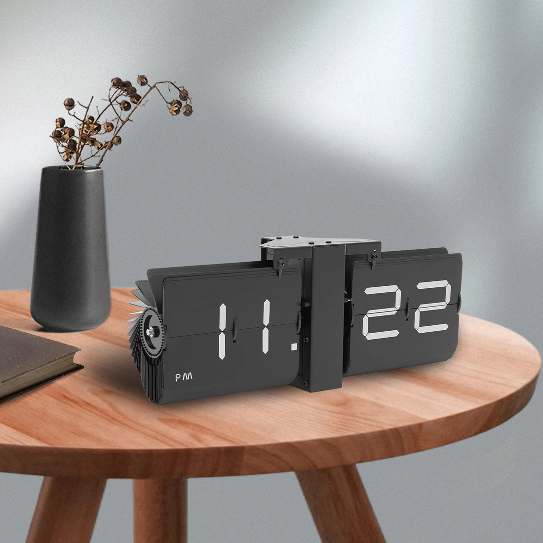 Flipping Out Digital Alarm Clock for Bedroom with Large LED Display Battery Operated Desk Clock for Kids adults  Birthday