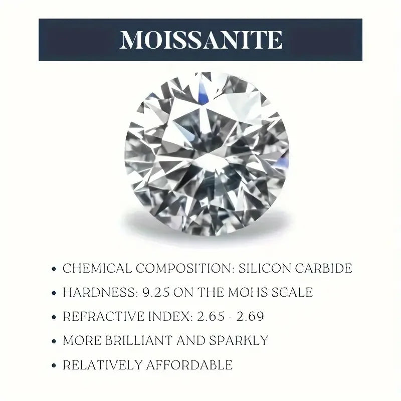 1pair Moissanite Earrings Hoop Style 925 Sterling Silver 18K Gold Plated Classic Jewelry for Women Comes with GRA Certificate