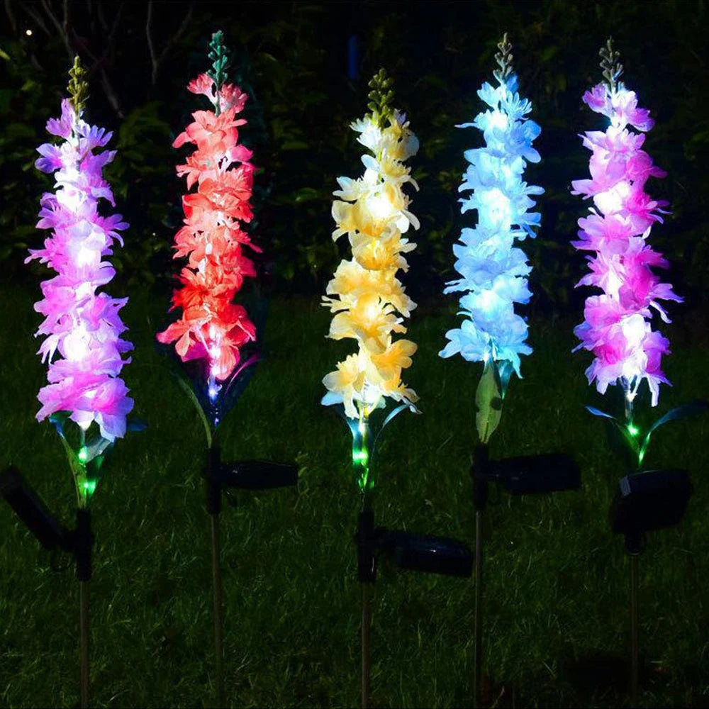 LED Luminous Hyacinth Light Automatic Lighting Solar Charging Garden Decorative Lamp Outdoor Waterproof Landscape Light