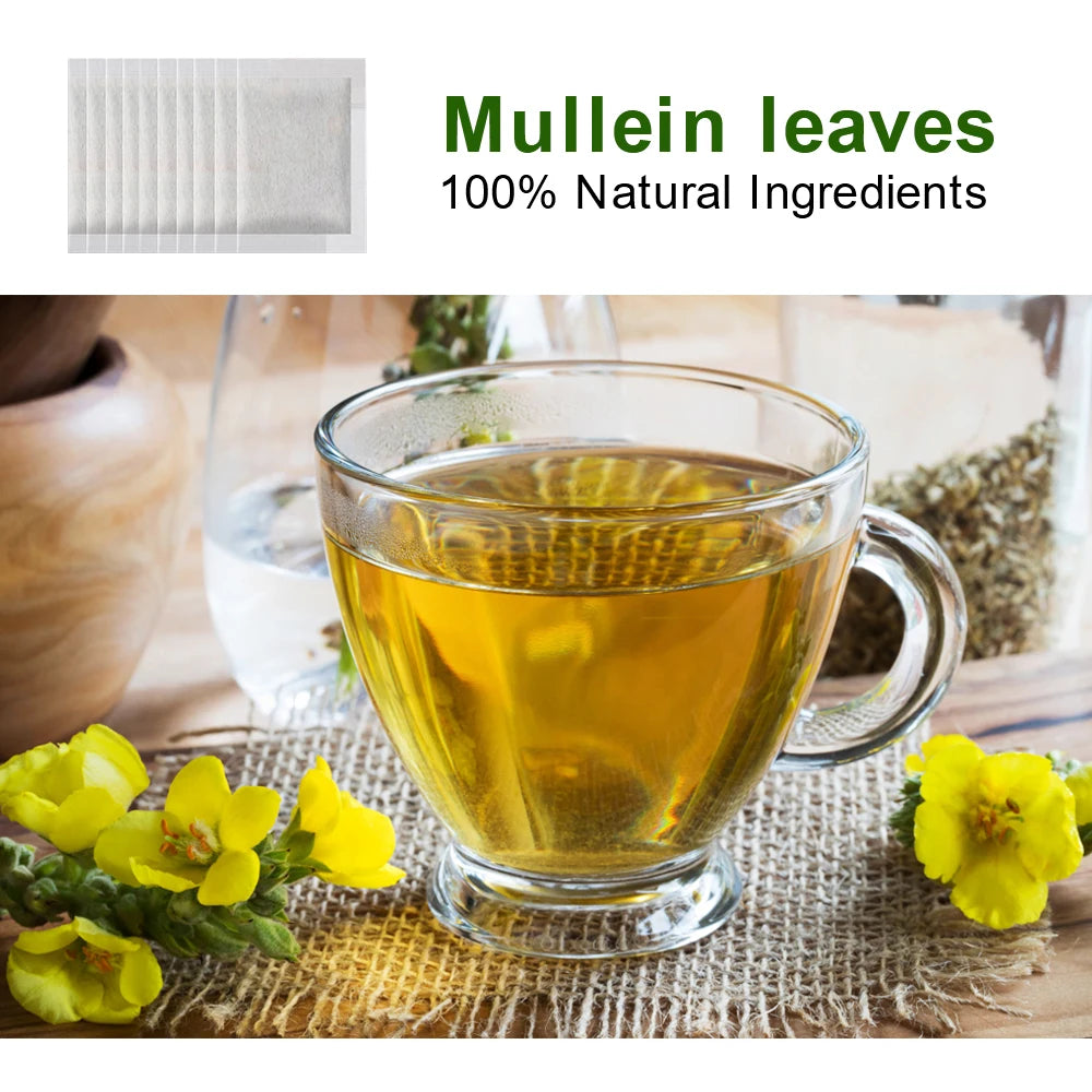 Herbal Tea for Respiratory Support | Mullein Leaf & Herbal Blend for Lung Health & Wellness | Caffeine-Free