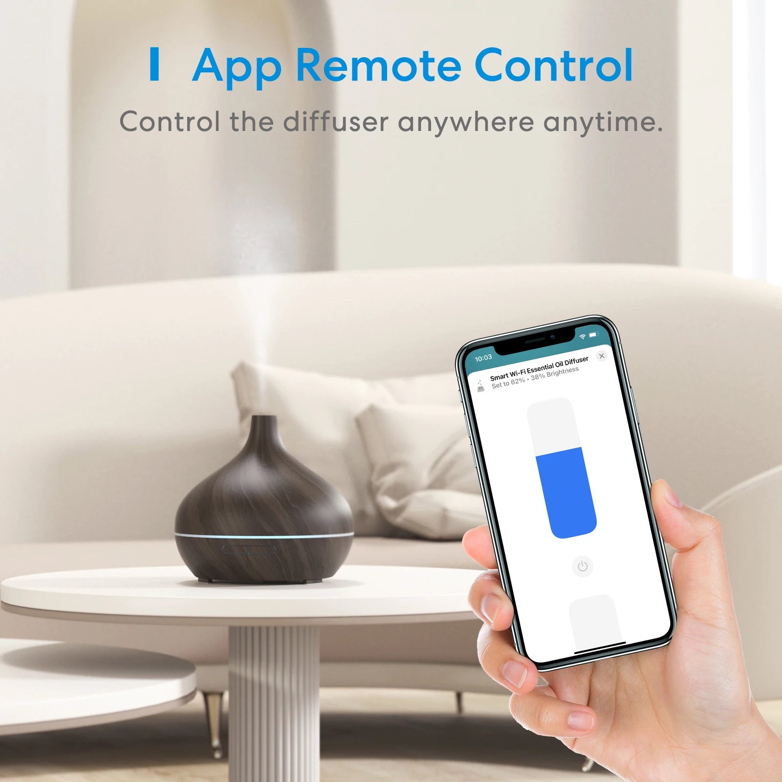 Meross Smart WiFi Wooden Essential Oil Diffuser Air Humidifier Voice Control Humificador For Bedroom Home Plants Support HomeKit