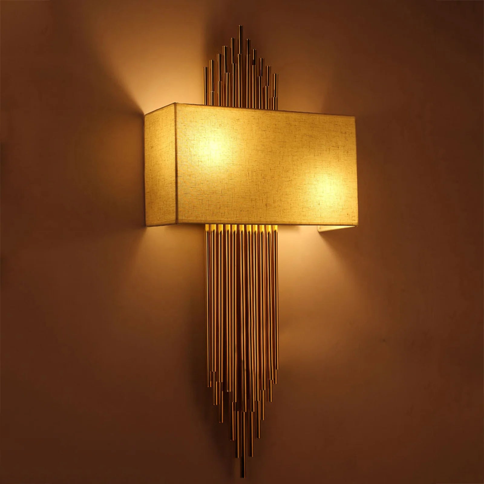 Modern Luxury Industrial Wall Sconce | Indoor Bedroom Lamp with Decorative Lampshade