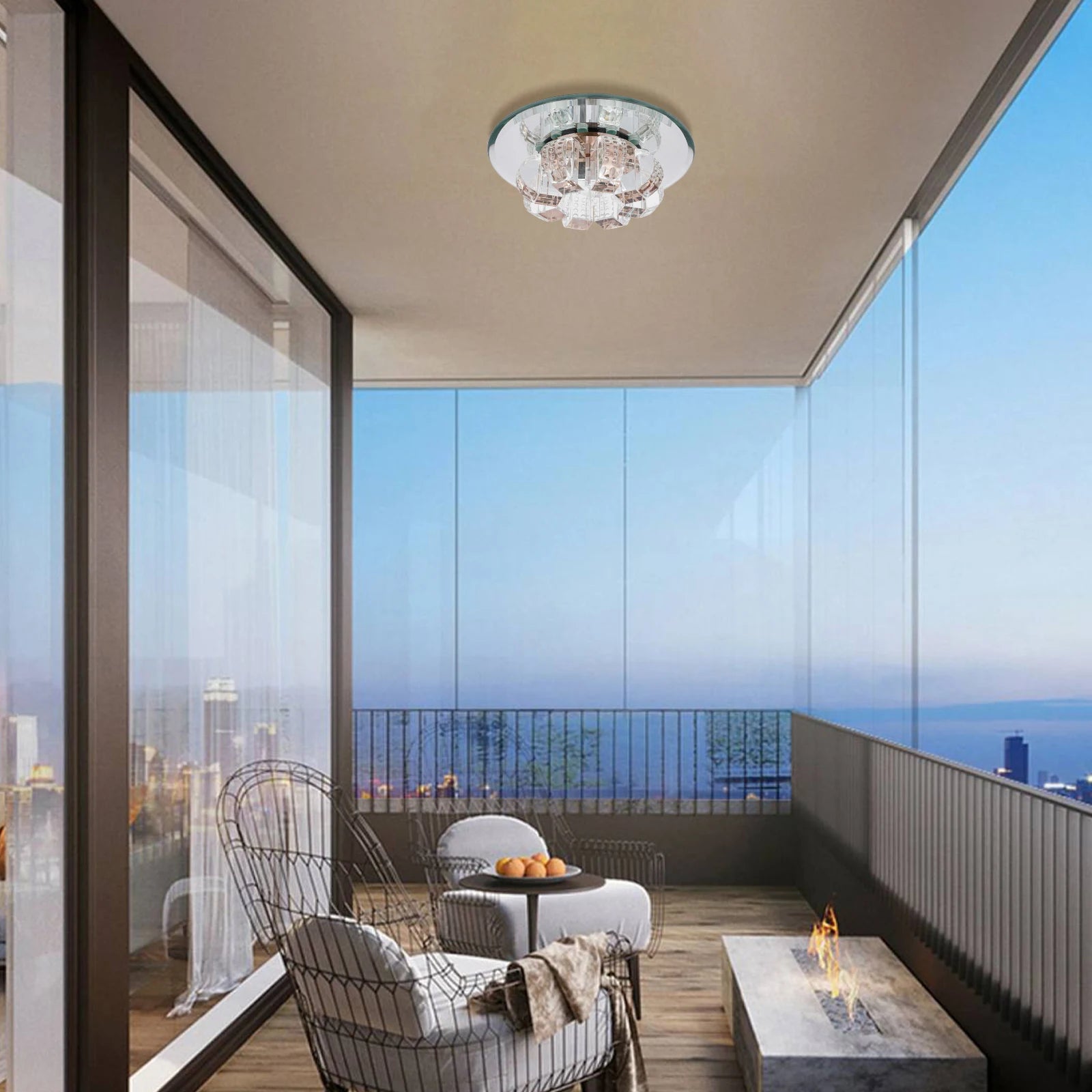 LED Crystal Ceiling Lamp Living Room Bedroom Chandelier Light Indoor Lighting Home Decorative Lamp