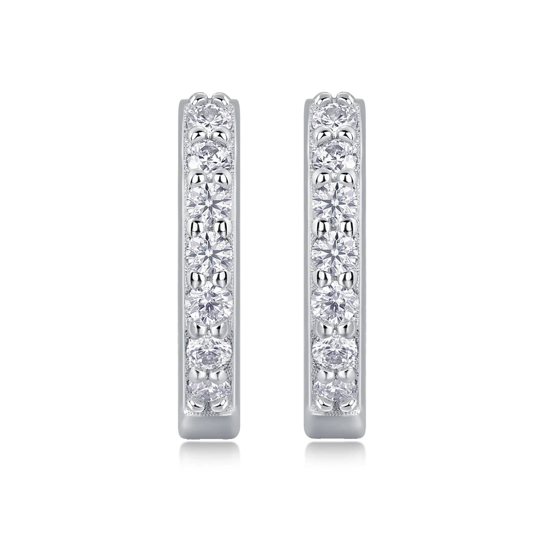 1pair Moissanite Earrings Hoop Style 925 Sterling Silver 18K Gold Plated Classic Jewelry for Women Comes with GRA Certificate