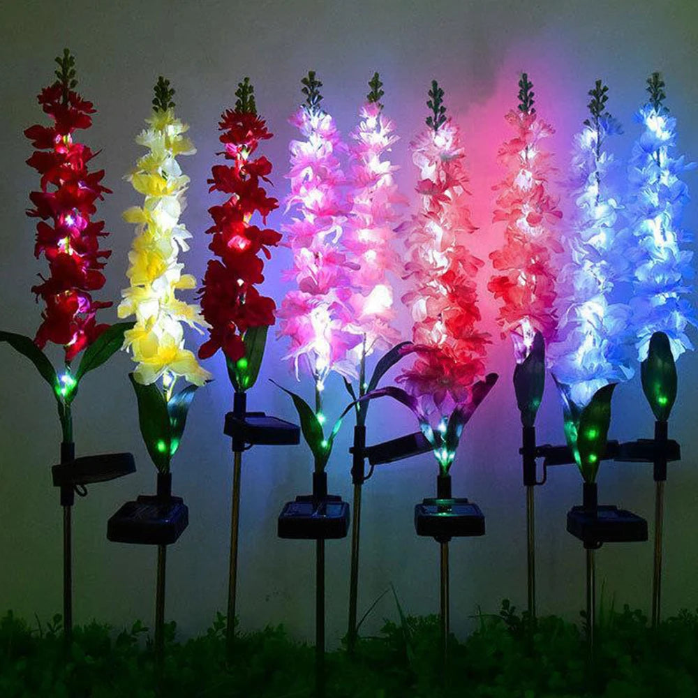 LED Luminous Hyacinth Light Automatic Lighting Solar Charging Garden Decorative Lamp Outdoor Waterproof Landscape Light