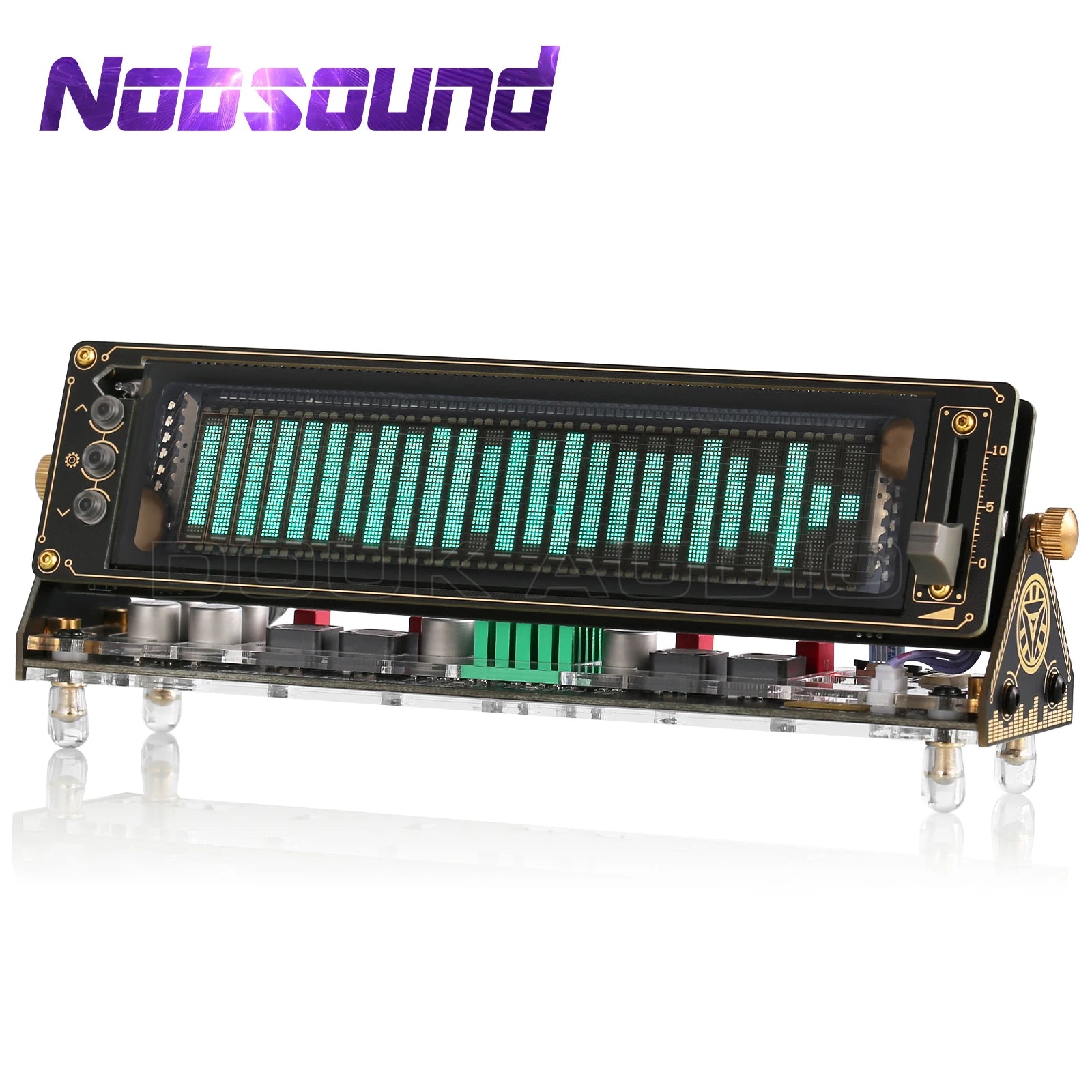 Nobsound G50 HiFi VFD Music Spectrum Stereo Digital Amplifier Bluetooth 5.0 Receiver Power Amplifier Desk Clock Gift