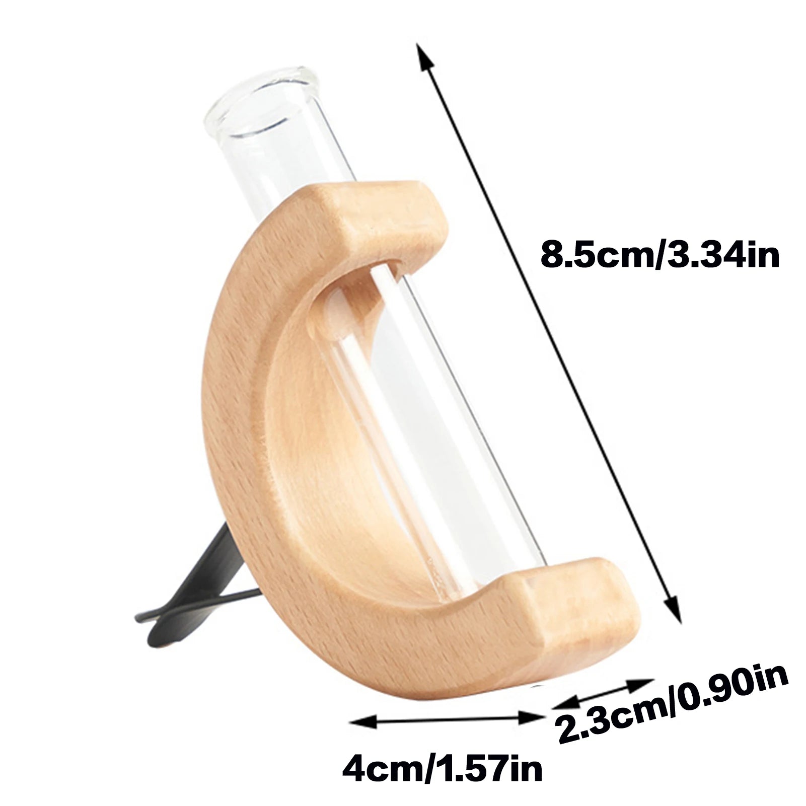 Car Flower Vase Vent Clip Portable Car Flower Planter Suitable for Vent Interior Wooden Decor MIAO