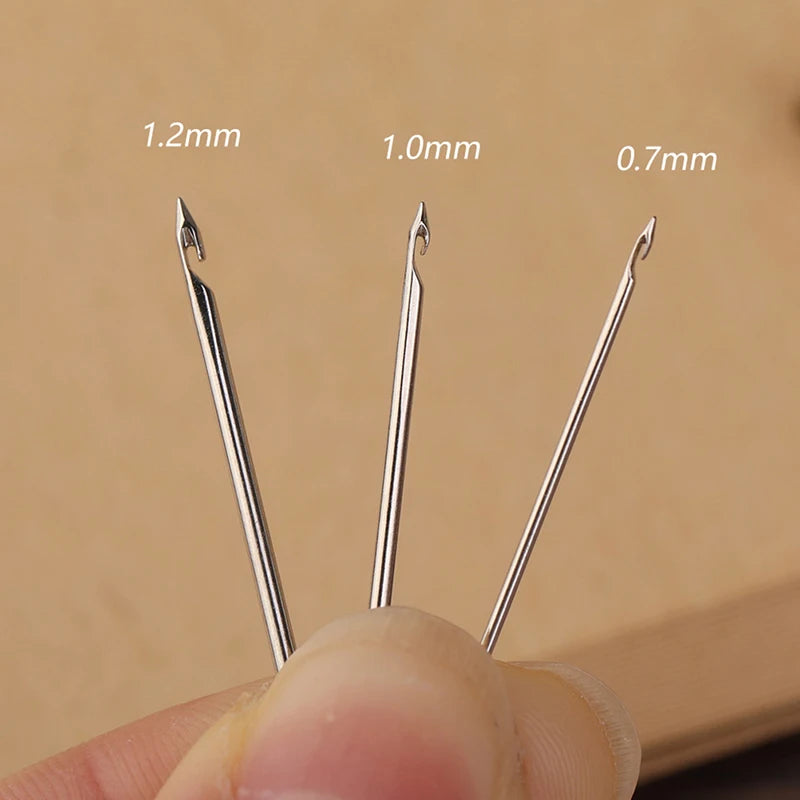 1set Embroidery Tambour Hook With 3 Needles Metal Pen Embroidery Cross Stitch Craft Kit French Crochet For Diy Sewing Knitting