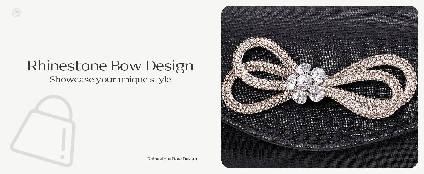 Free shipping!!!PU Leather & Polyester Easy Matching Clutch BagLovely Jewelry with chain & with rhinestone bowknot pattern